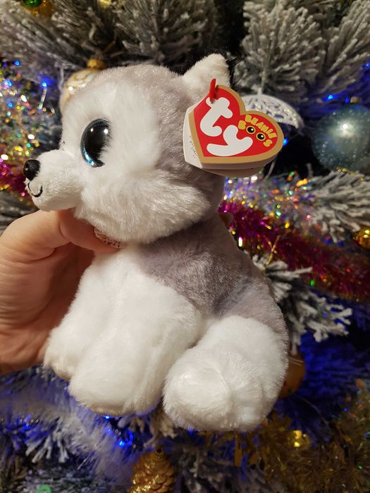 Ty beanie boos глазастик хаски BUFF плюшевый 15 см