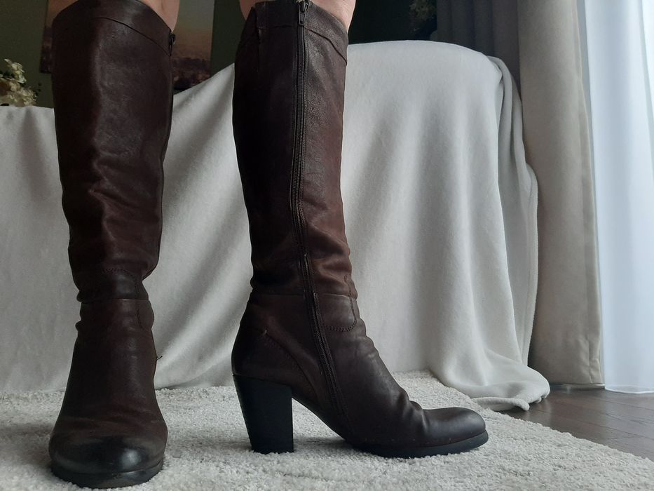 Kozaki Skórzane Długie Lasocki