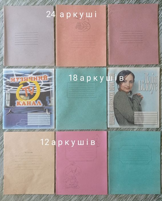 Зошити 12,18,48,96 арк,дипломні роботи,курсові проекти,міліметровка,гр