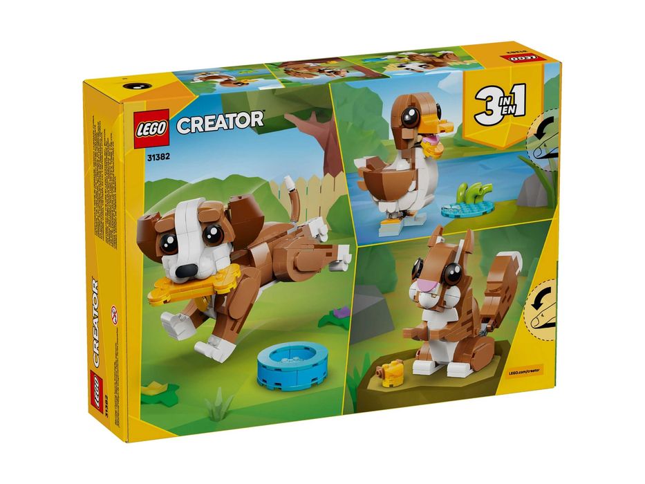 LEGO Creator 3 w 1 31382 Urocze zwierzątka: psotny szczeniaczek