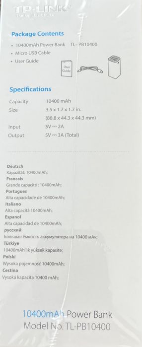 Power Bank PT Link - Novo (com película original)