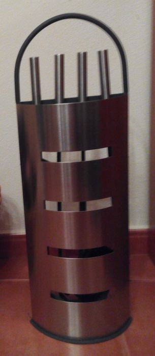 Acessórios para Lareira de 4 Peças + Suporte