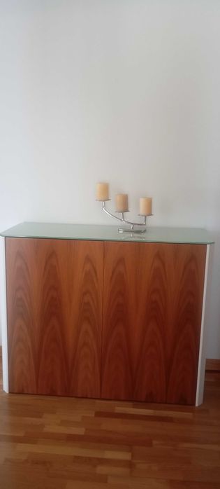 Sapateira ANTARTE madeira branca e cerejeira