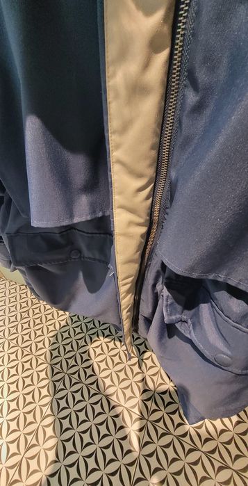 Parka kurtka płaszcz puch naturalny lis kołnierz 36 38 40 S M L