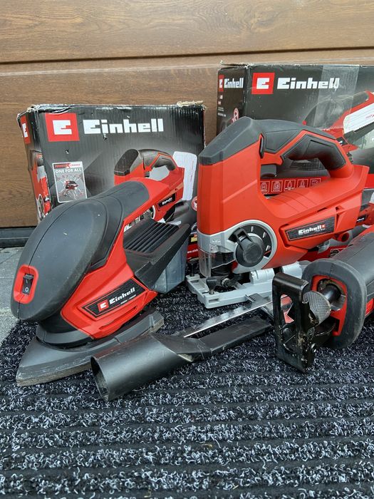 Zestaw elektronarzedzi einhell szlifierka piła wkretarka