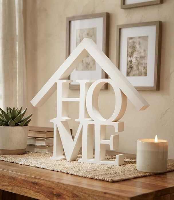 Nowoczesny Napis HOME Dekoracja 3D Standing 20cm