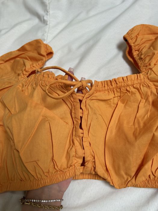 Top curto laranja