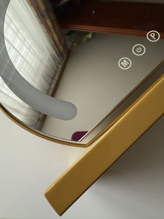 Lustro LED podświetlane 30cm na podstawie