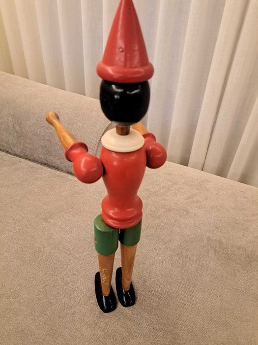 Boneco Pinóquio Vintage (madeira e articulado)