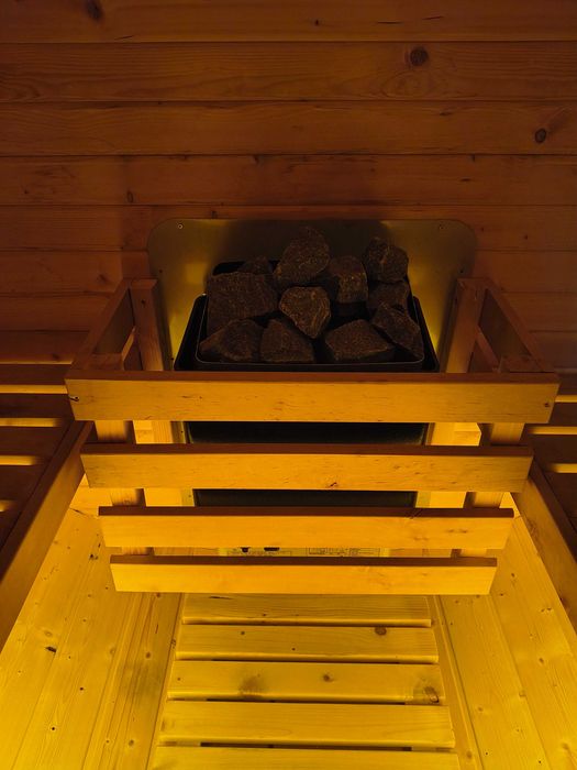 Sauna ogrodowa beczka 4-5 osób | 95 mm | piec 6 kW | transport