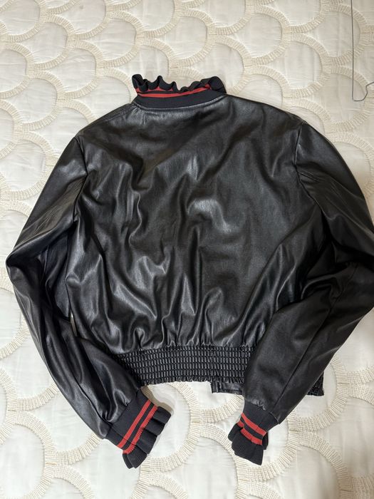 Шкіряна куртка бомбер Pinko жіноча підліткова на весну