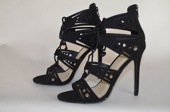 MISSGUIDED sandały damskie czarne nowe E CZARNE ROZ 38
