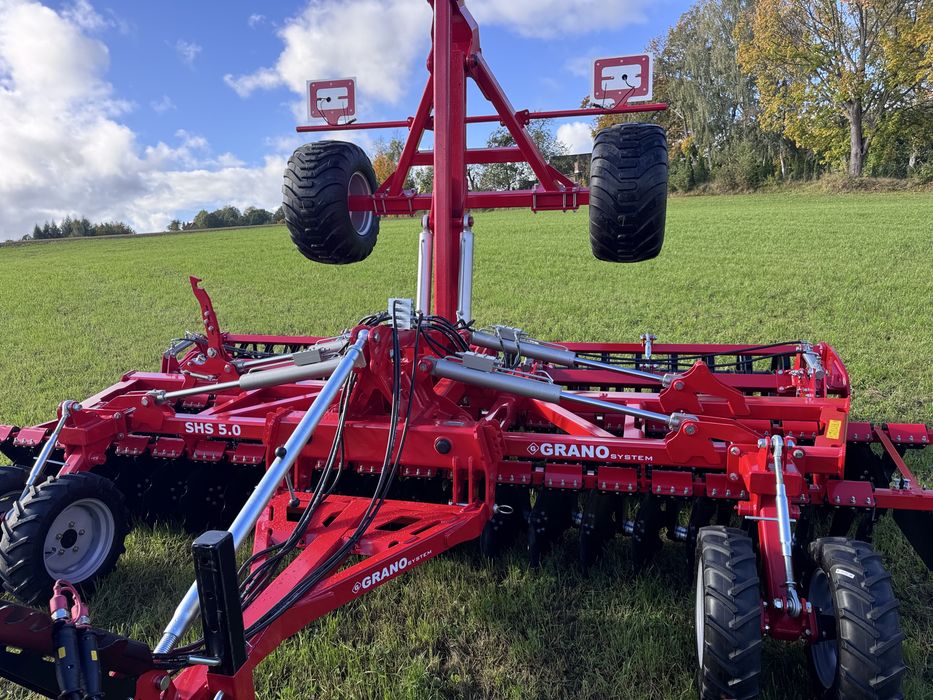 Brona talerzowa hydrauliczna Shark SHS 5,0 m Grano System z wózkiem NOWY TYP