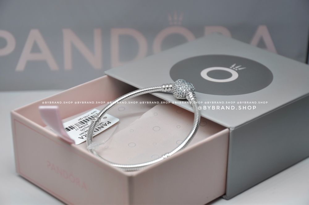 Браслет Pandora серце pave 100% срібло 925 гарантія пандора
