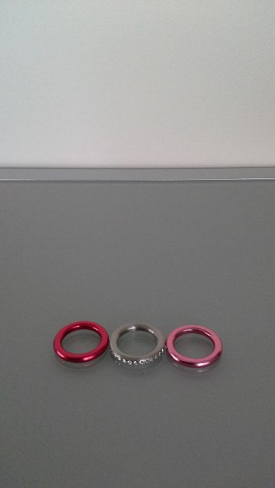 Anel aço três alianças Swatch