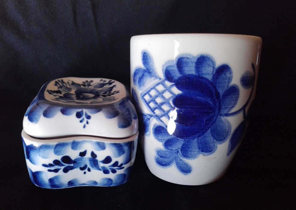 Шкатулка Гжель. Маленька.