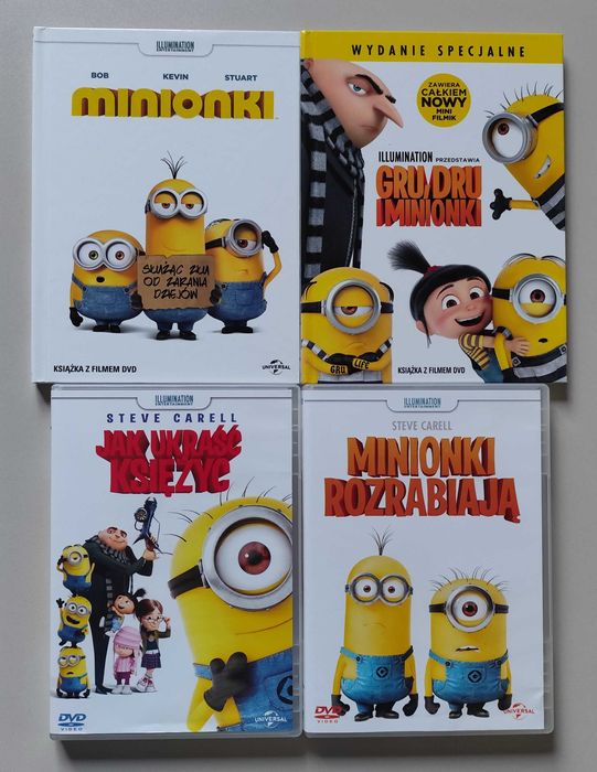 Minionki 1-4 DVD Bajki Dla Dzieci DreamWorks Dubbing Polski Polski