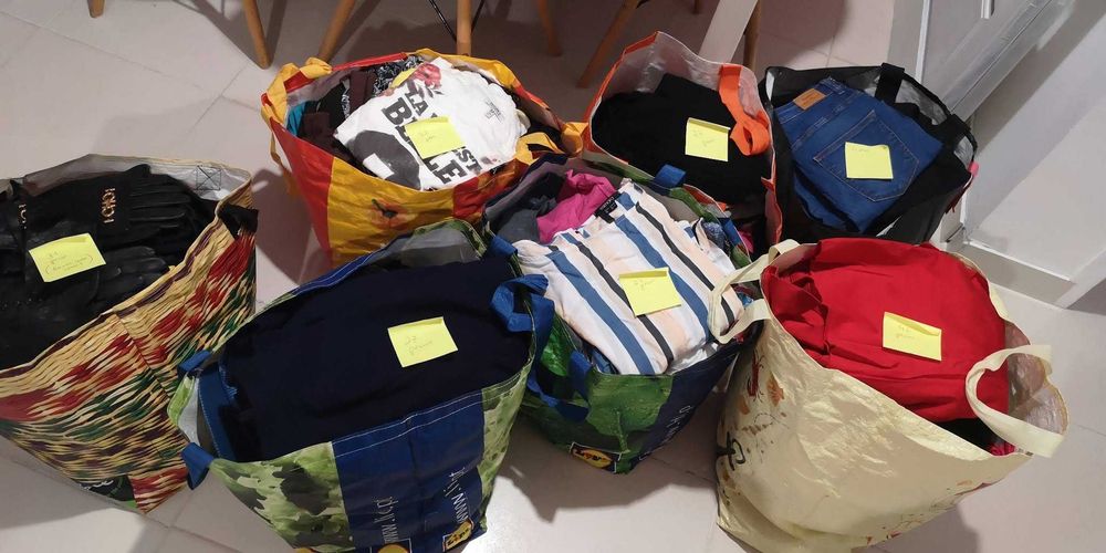Lote roupa senhora 221 peças em segunda mão