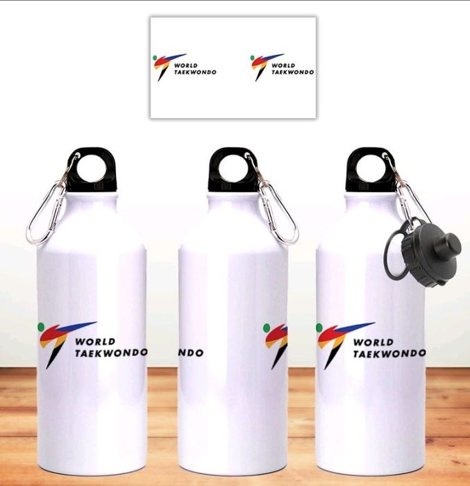 Пляшка термо бутилка спортивна фляга для води world taekwondo тхеквонд