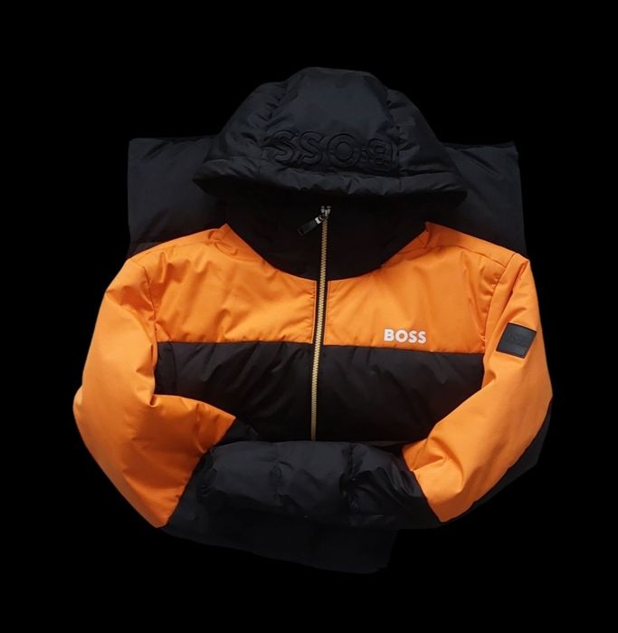 Hugo Boss nowa kurtka puchowa męska hydroforowa z kapturem r. L