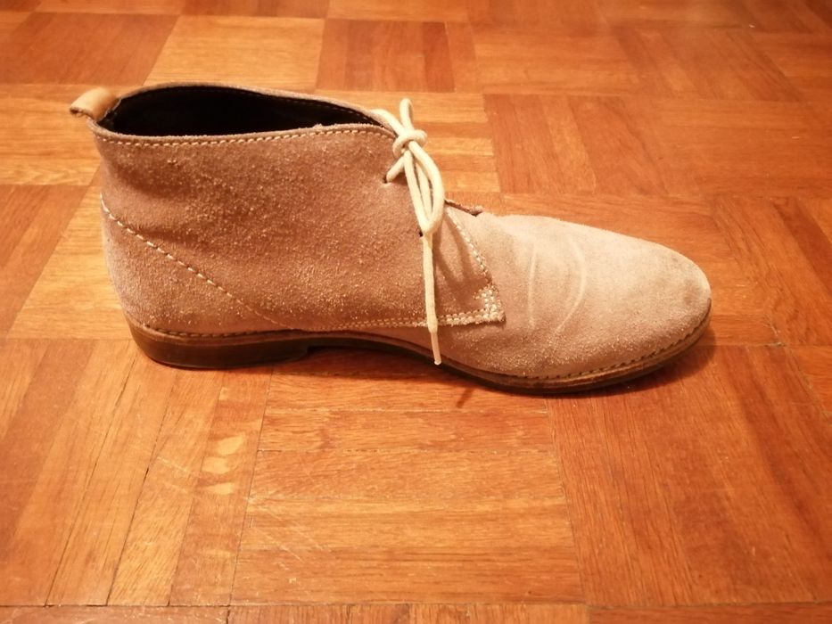 Botins camurça creme 38