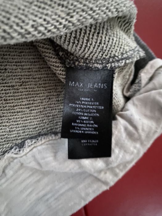 Szary sweter Max Jeans z zamkami | Efekt warstw (Layered Look) | S