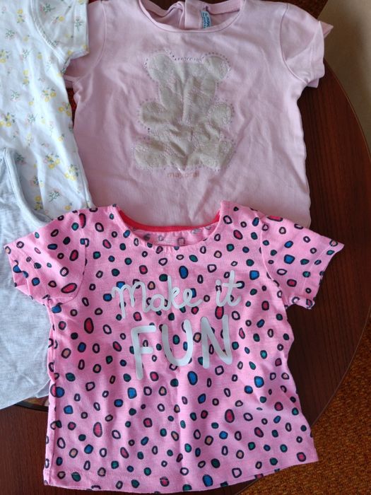 Bluzeczki 74 z krótkim rękawem
