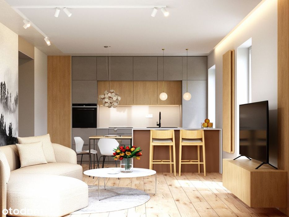 Nowoczesny Apartament z Dwoma Balkonami w Centrum - 3 Pokoje