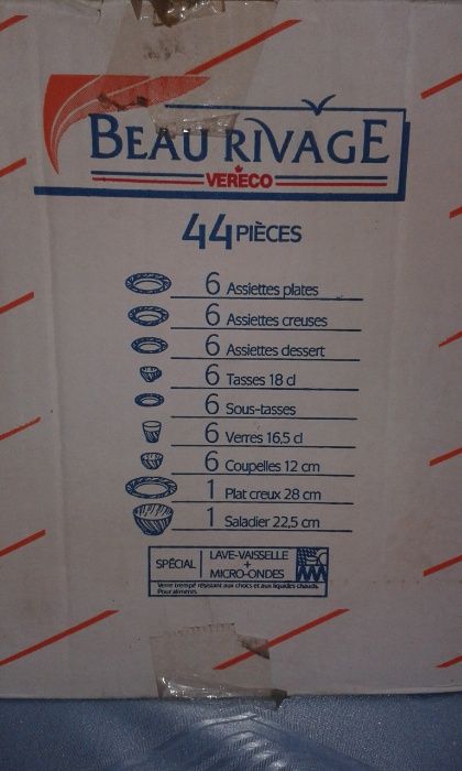 Столовые наборы BEAU RIVAGE VERECO(Франция)оригинал