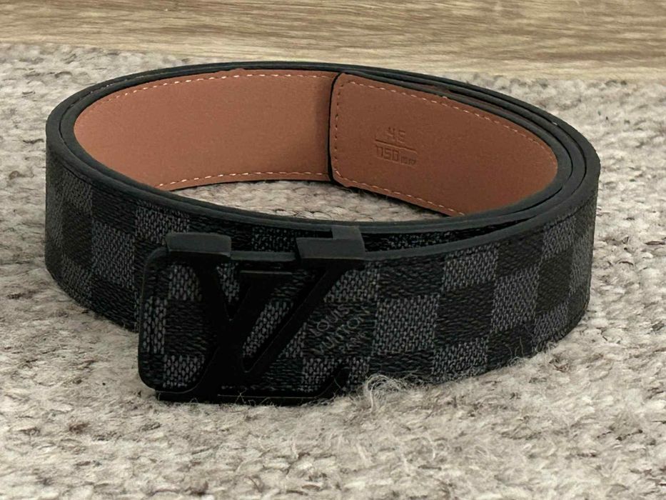Louis Vuitton pasek Damier  czarna klamra