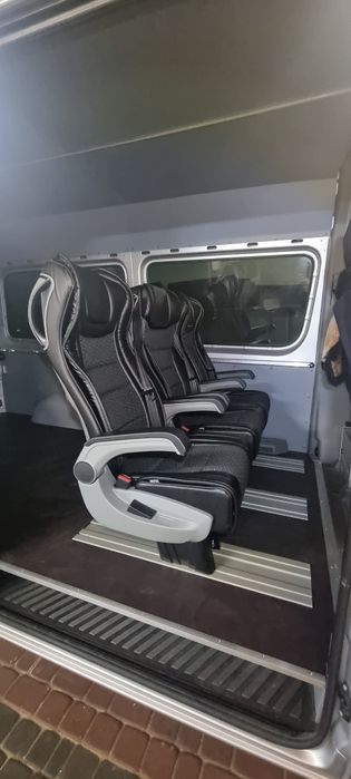 Zabudowa busa homologacja fotele przeróbka busa Sprinter Master