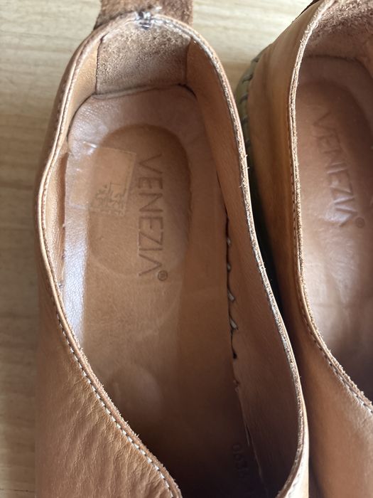 Skórzane espadryle Venezia