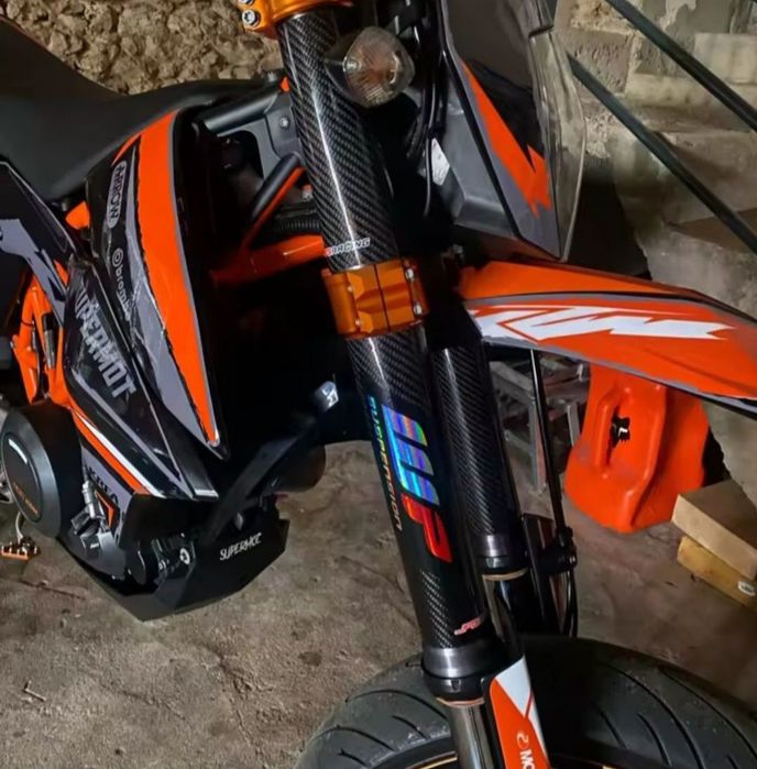 Наклейки на вилку мотоцикла WP (White Power) 22×11 см