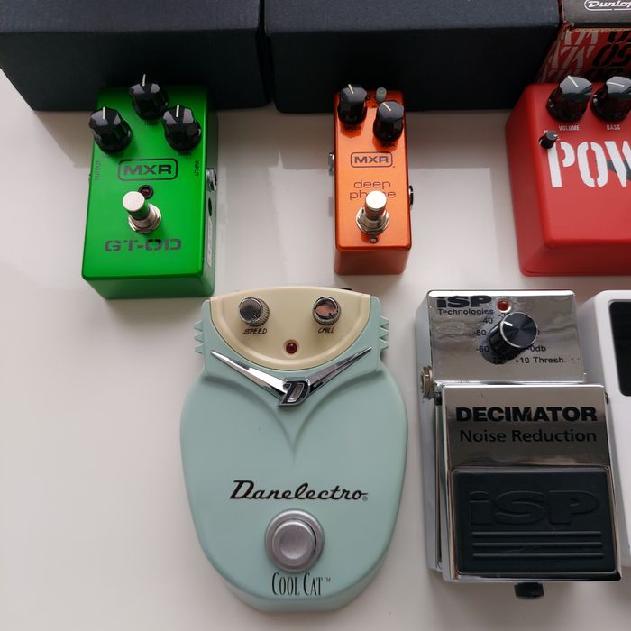 Гітарні педалі  MXR deep phase, GT OD, JCM 800, ISP decimator