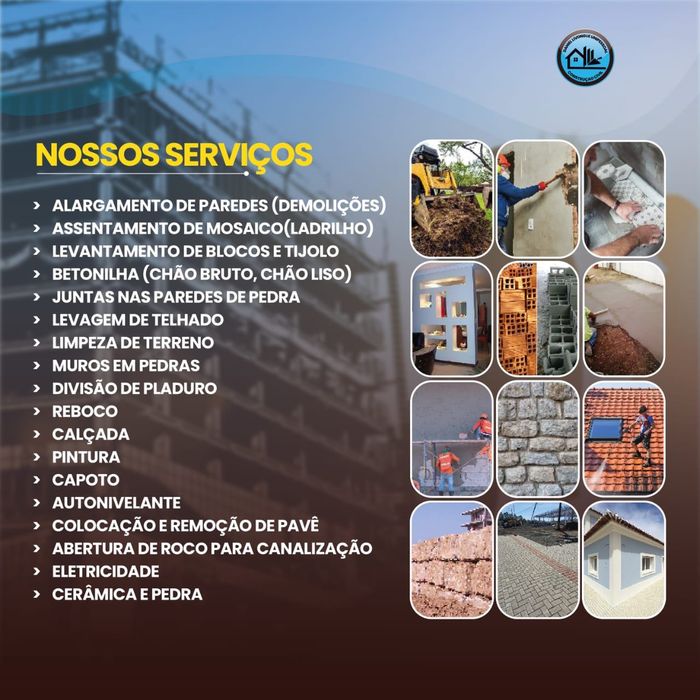 Fazemos : Betomilha , Capoto, Cerâmica , Serralharia , Betonilha , Reboco Alvenaria
