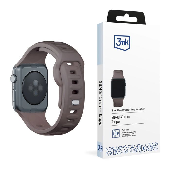 Pasek silikonowy 3mk Silicone Watch … 42 / 44 / 45 / 49 mm - brązowy