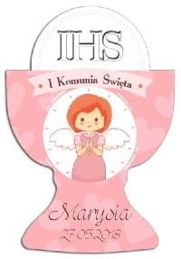 Magnes ze zdjęciem Komunia święta kształt Kielich mszalny