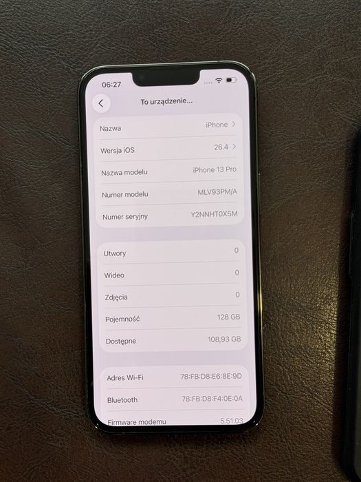 Iphone 13 pro w stanie fabrycznym
