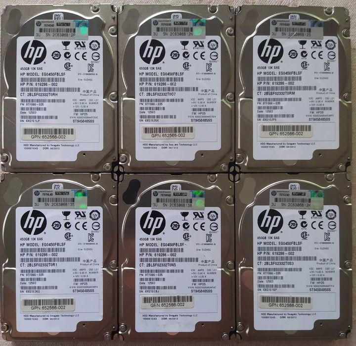 Диск SAS HP 450Gb 10K відмінний стан ST9450405SS EG0450FBLSF Seagate