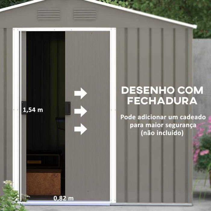 Abrigo de Jardim 236x174x190 cm