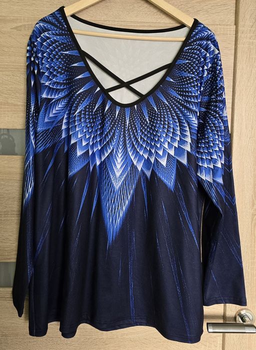 Bluzka tunika 48 / 50 kwiat