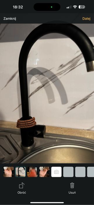 Spiralna nakladka stozkowa na kran- strukturyzacja wody