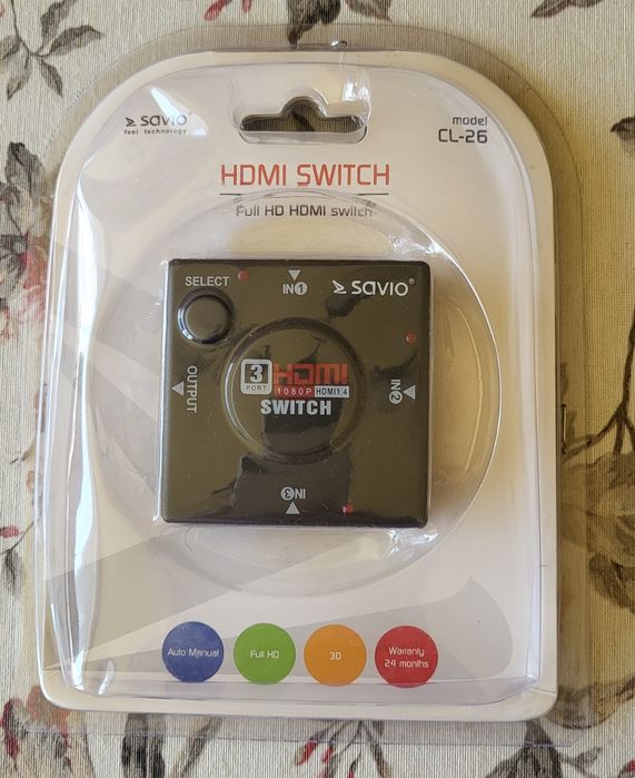 Swith hdmi Savio nowy