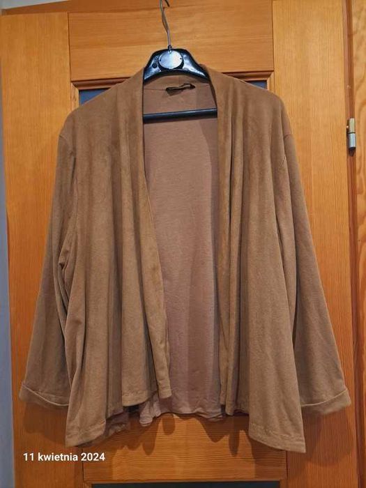 narzutka żakiet H&M 50 52 zamsz