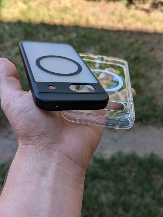 Google Pixel 8A Прозорий/Матовий чохол MagSafe Протиударний чехол