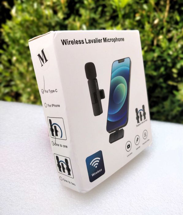 Wireless Lavalier Microphone – Plug & Play, Compatible with iOS and Android64284423436673121