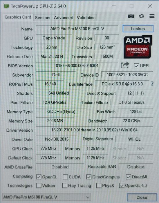 Ноутбук DELL Precision M4800 15,6 FHD i7-4710QM/8Gb/SSD/FirePro M5100