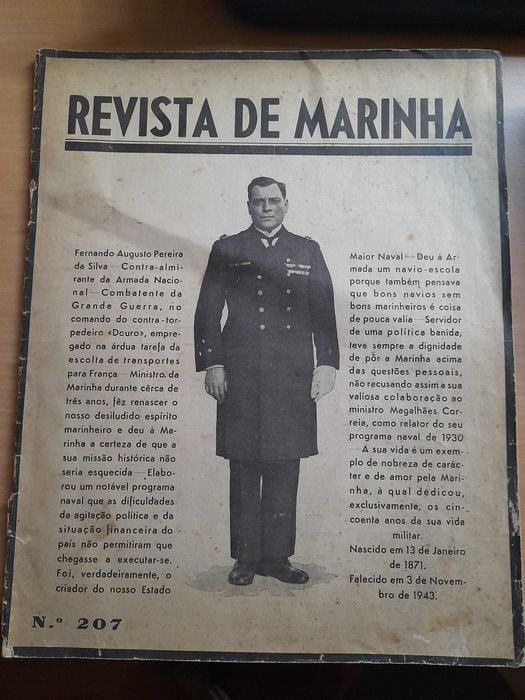 Revista de Marinha - nº 207 - Novembro 1943 (mais de 80 anos!)