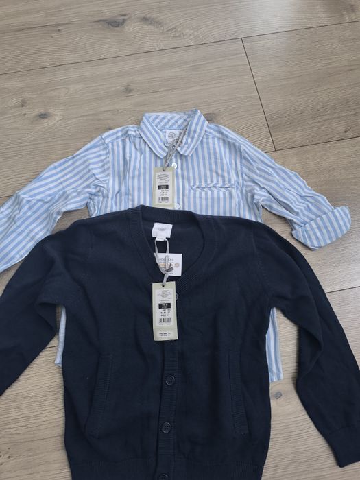 Koszula i sweterek chłopięcy 116