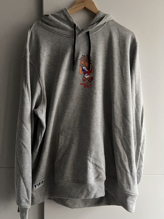 Bluza z kapturem FIFA Classic World Cup Willie retro szara XXL oversize